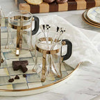 Mackenzie-Childs Courtly Check, Black and White Checked Espresso Spoons (set of 4)