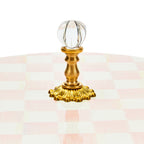 Mackenzie-Childs Rosy Check, pink and white checked cheese course