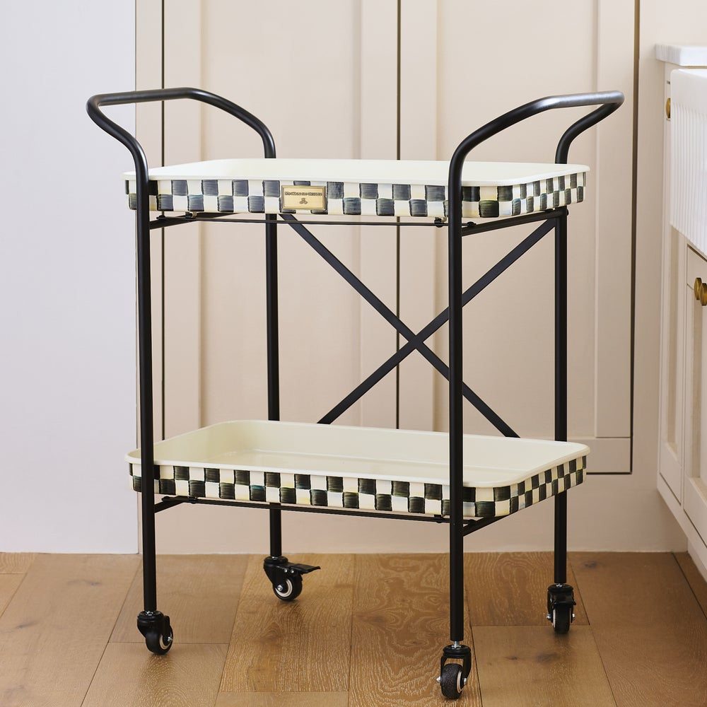 Courtly Check 2-Tier Kitchen Cart