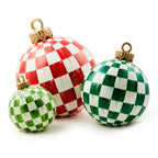 Mackenzie-Childs Red and White Check Tabletop Ornament