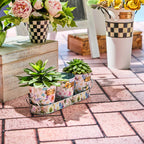 Mackenzie-Childs Wildflowers Herb Pots - Set Of 3