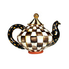 Mackenzie-Childs Courtly Check, Black and White Checked Teapot