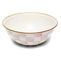 Mackenzie-Childs Rosy Check, pink and white checked medium everyday bowl