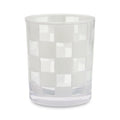 White Check Acrylic Tumblers, Set of 4