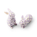 Violet Check Bunny Salt And Pepper Set