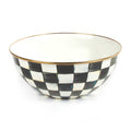 Mackenzie-Childs Courtly Check, Black and White Checked Enamel Everyday Bowl - Large