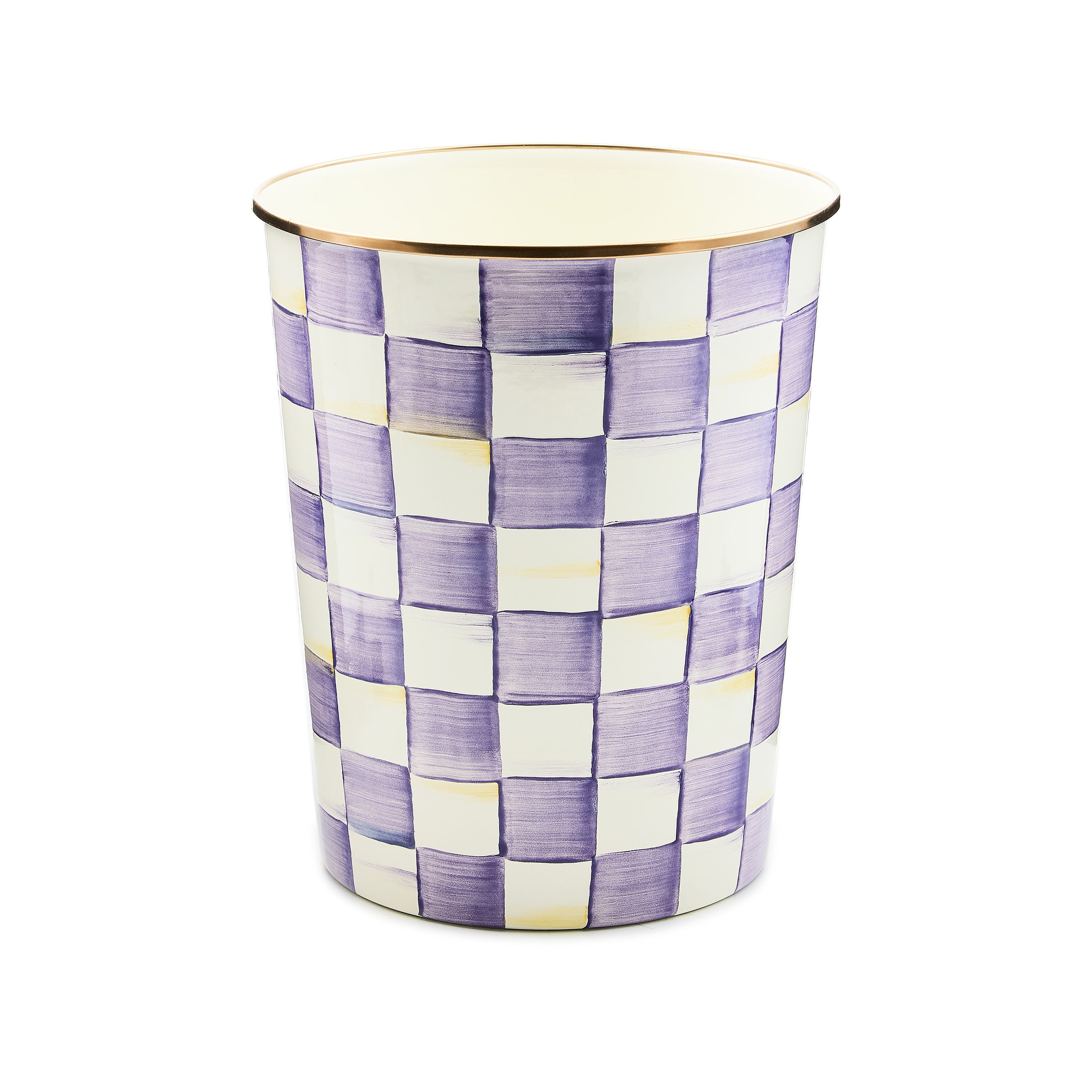 Violet Check Waste Bin