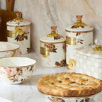 Wild Rose White Medium Canister