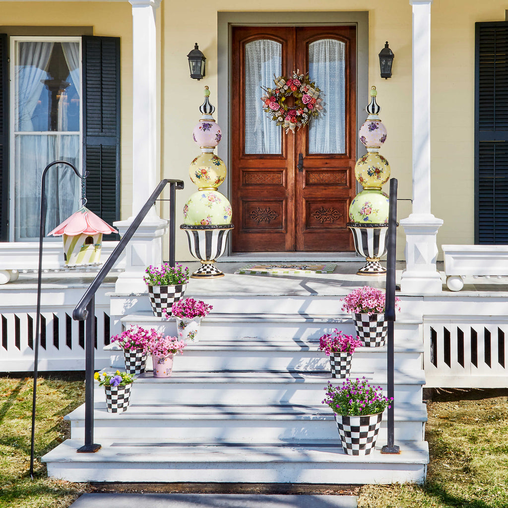MacKenzie-Childs, Hand Painted Hollyhock Birdhouse