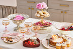 Mackenzie-Childs Sterling Check, Grey and White Checked Three Tier Sweet Stand.