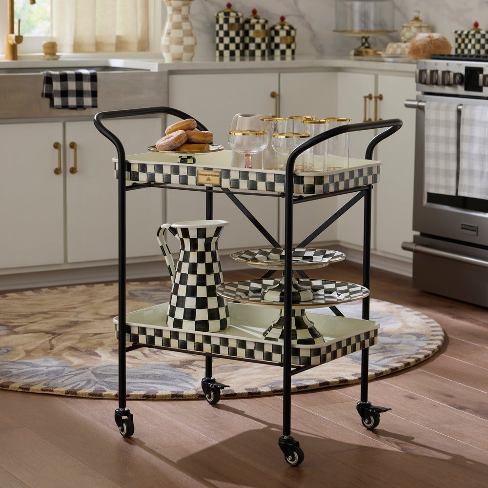 Courtly Check 2-Tier Kitchen Cart