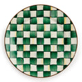 Mackenzie-Childs Emerald Check, Green checked charger plate