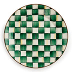 Mackenzie-Childs Emerald Check, Green checked charger plate
