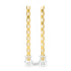 MacKenzie-Childs Check Dinner Candles - Gold & Ivory - Set of 2