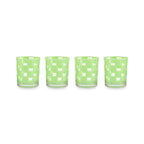 Green Check Acrylic Tumblers, Set of 4