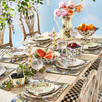 Mackenzie-Childs Wildflowers Dessert Plate - Green