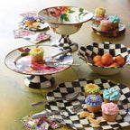 MacKenzie-Childs Flower Market Small Pedestal Platter - White