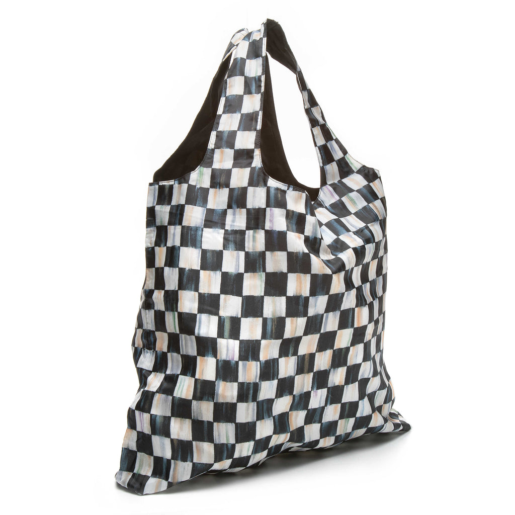 Mackenzie-Childs Courtly Check, Black and White Checked To Go Tote