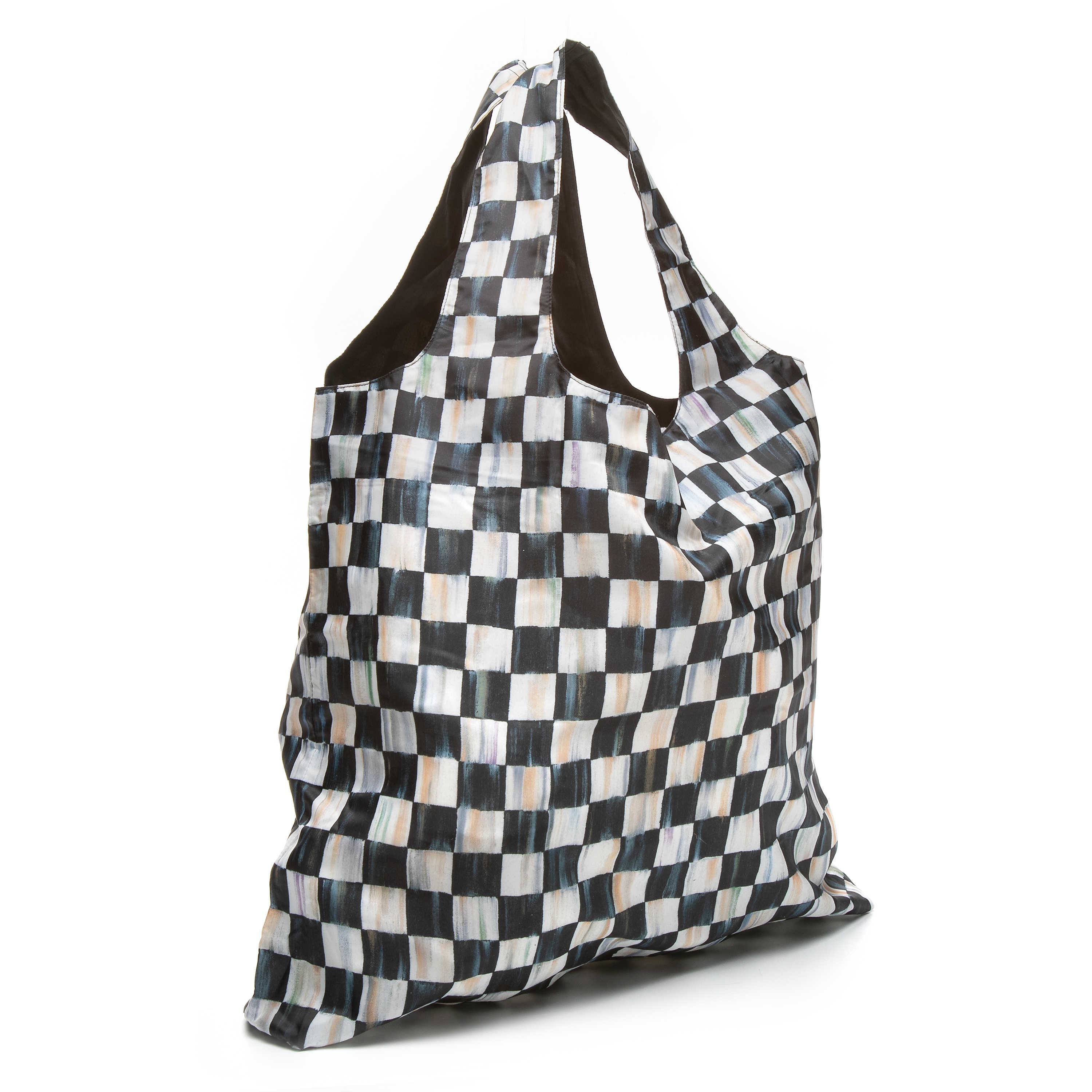 Mackenzie-Childs Courtly Check, Black and White Checked To Go Tote