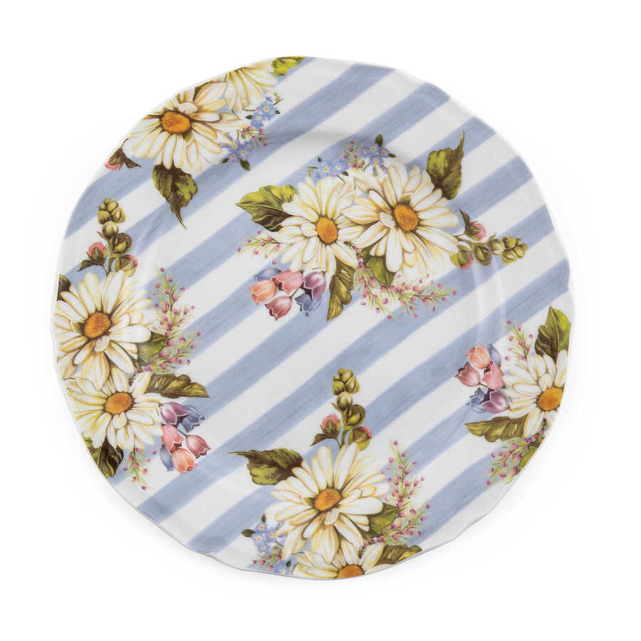 Mackenzie-Childs Wildflowers Dinner Plate - Blue