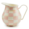 Mackenzie-Childs Rosy Check, pink and white checked pitcher