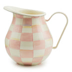 Mackenzie-Childs Rosy Check, pink and white checked pitcher