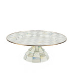 MacKenzie-Childs Sterling Check Pedestal Platter - Large