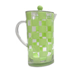 Green Check Acrylic Pitcher