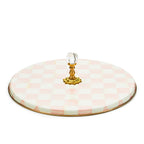 Mackenzie-Childs Rosy Check, pink and white checked cheese course