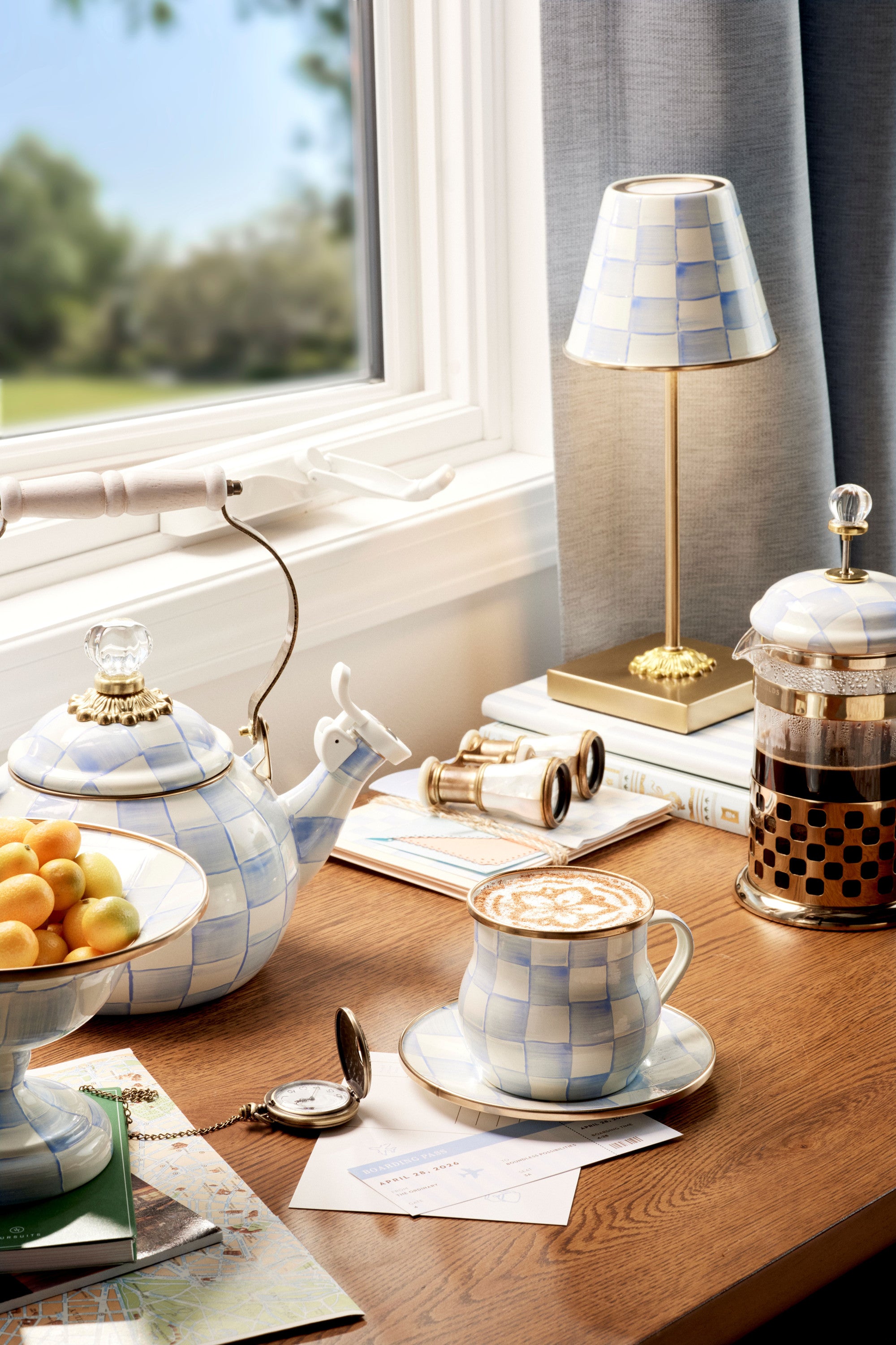 Sky Check Whistling Tea Kettle