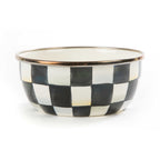 Mackenzie-Childs Courtly Check, Black and White Checked Enamel Pinch Bowl