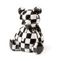 MacKenzie-Childs Black and White Courtly Check Courtly Bear Cookie Jar