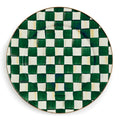 Mackenzie-Childs Emerald Check, Green and white checked serving platter