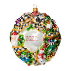 Mackenzie-Childs Glass Ornament - Toyland Wreath 2022