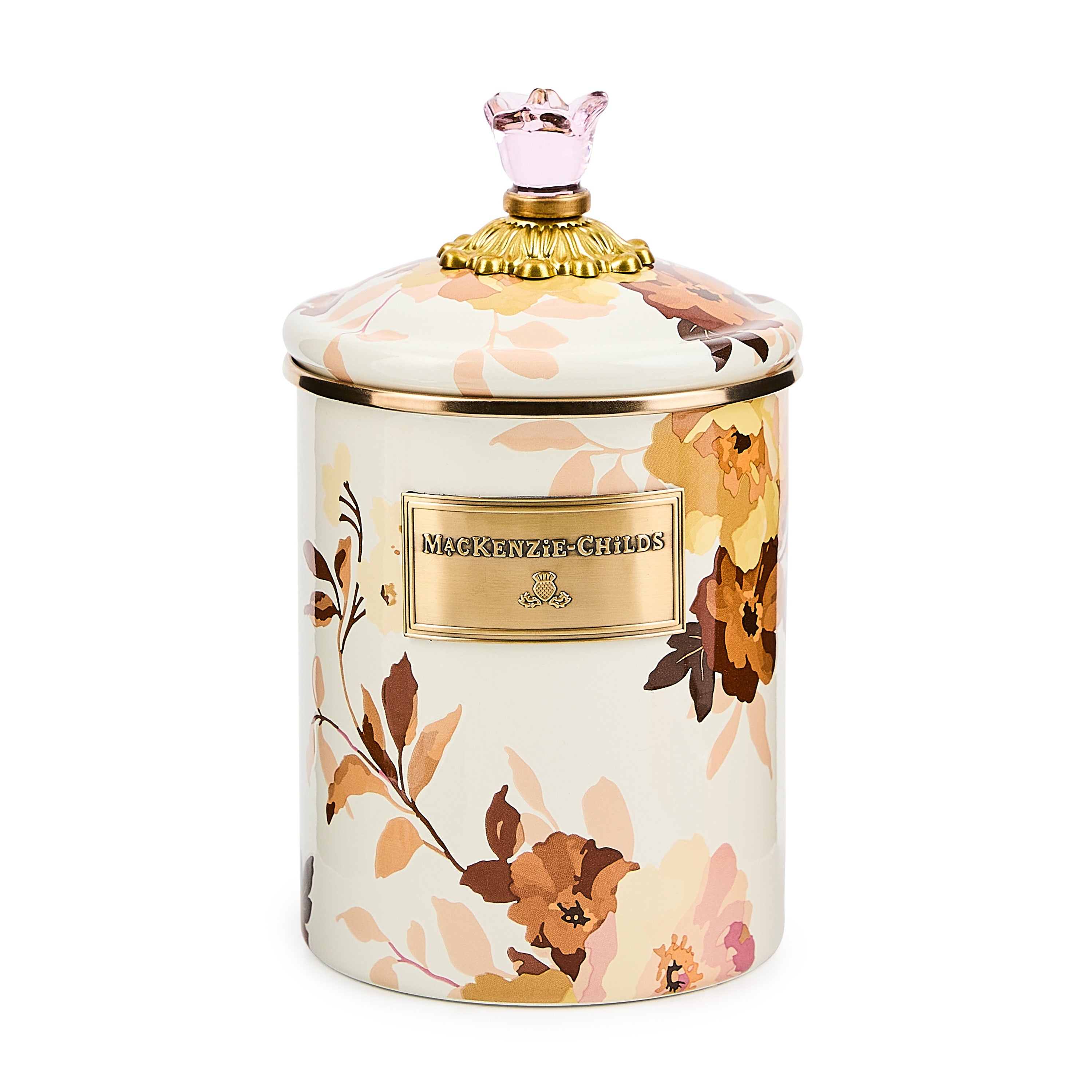 Wild Rose White Medium Canister