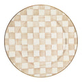 Mackenzie-Childs Mocha Check, brown and white checked serving platter