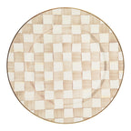 Mackenzie-Childs Mocha Check, brown and white checked serving platter