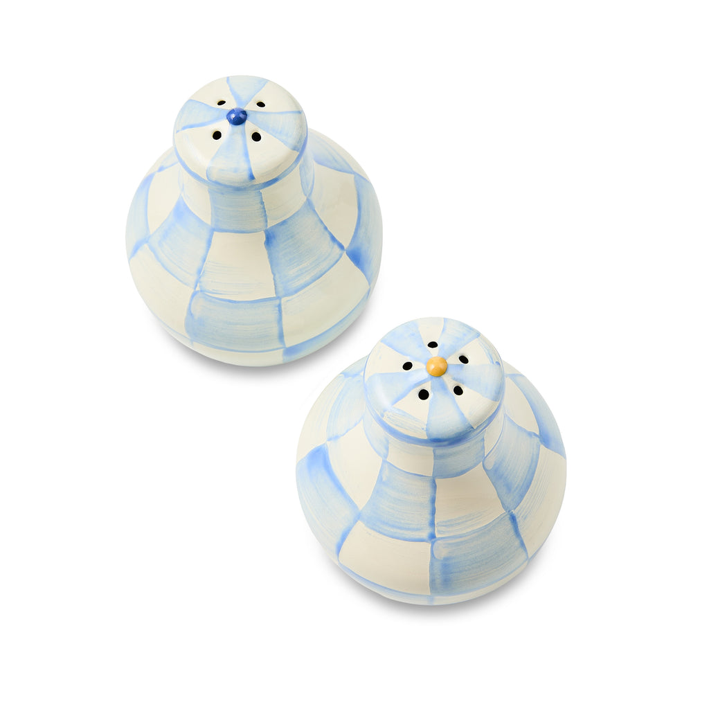 Sky Check Salt & Pepper Shakers