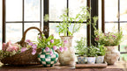 Sky Check Herb Pots, Set of 3
