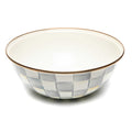 Mackenzie-Childs Sterling Check, Grey and White Checked Medium Everyday Bowl