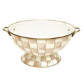 Mackenzie-Childs Mocha Check, brown and white checked everything bowl