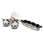 Mackenzie-Childs Courtly Check, Black and White Checked Herb Garden Set