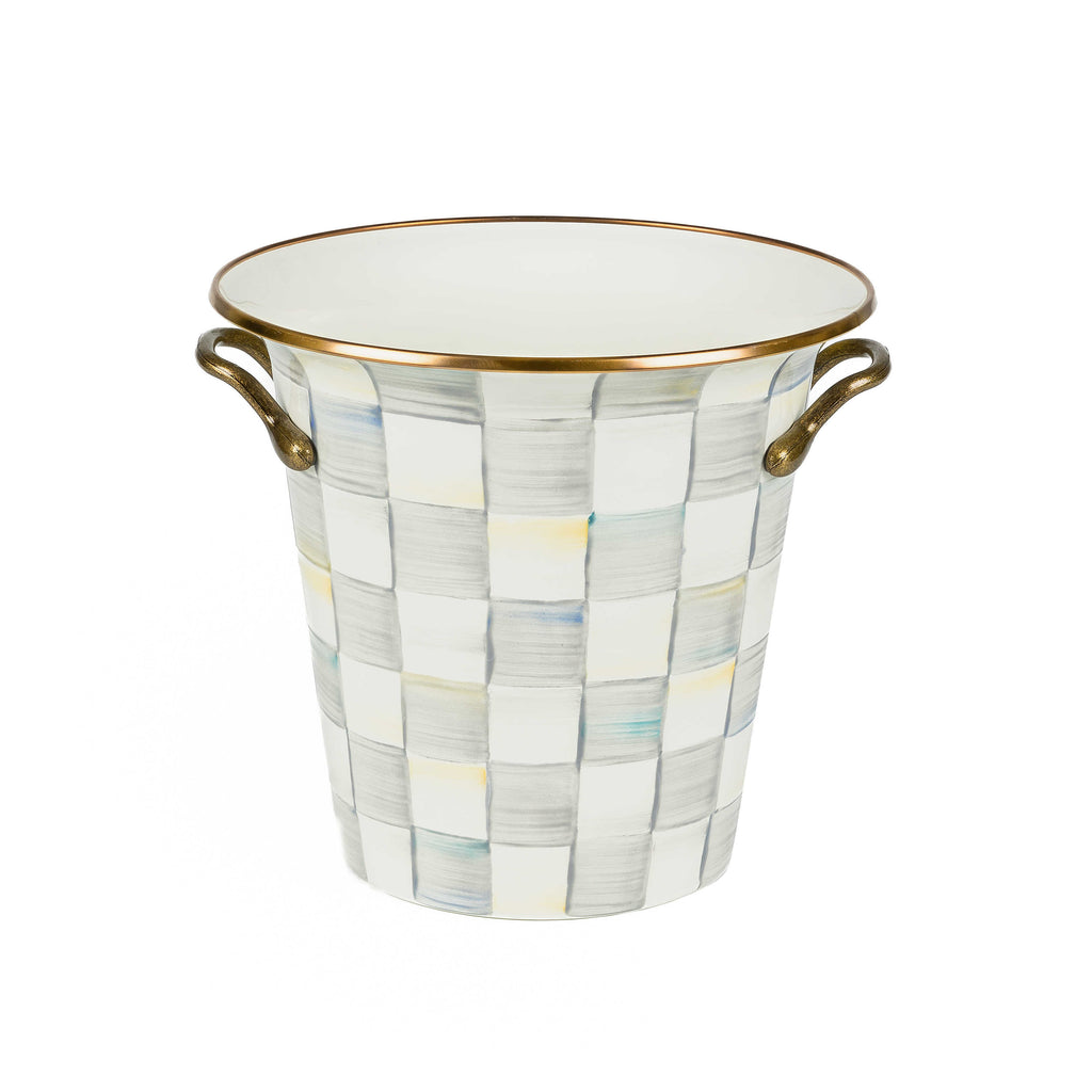 MacKenzie-Childs Sterling Check Enamel Wine Cooler