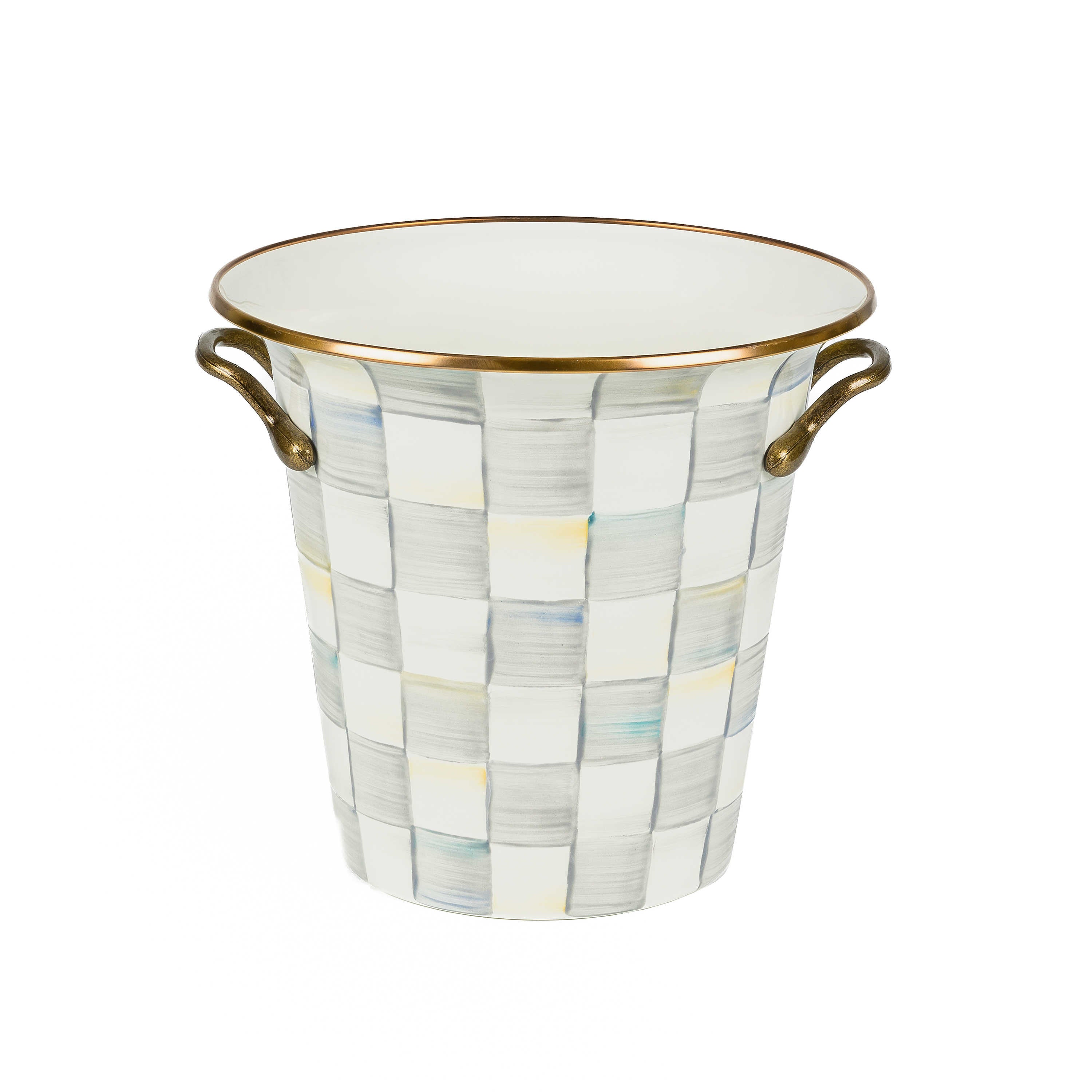 MacKenzie-Childs Sterling Check Enamel Wine Cooler