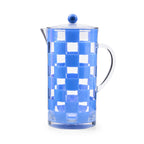 Blue Check Acrylic Pitcher