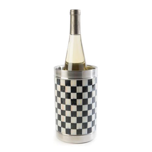 Mackenzie-Childs Courtly Check, Black and White Checked 3260 Wine Cooler