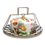 Mackenzie-Childs Flower Market, Floral Patterned Cake Carrier - White