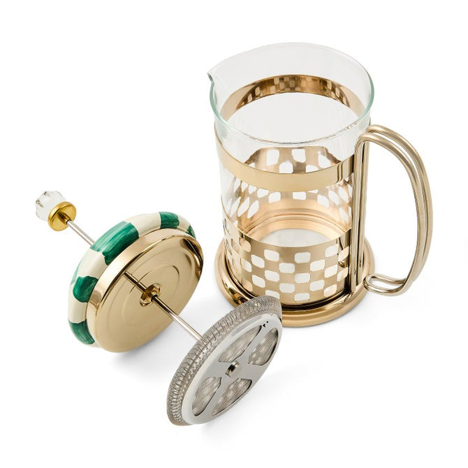 MacKenzie-Childs Emerald Check French Press