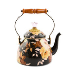Wild Rose Brown 2 Quart Tea Kettle