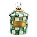 Mackenzie-Childs Emerald Check, green and white checked demi canister